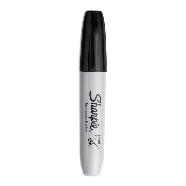 Sharpie® Chisel Tip Permanent Marker, Medium Chisel Tip, Black, 4/Pack (SAN38264PP)