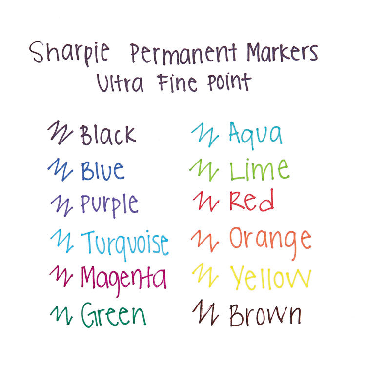 Sharpie® Retractable Permanent Marker, Extra-Fine Needle Tip, Blue (SAN1735792) 1 Dozen