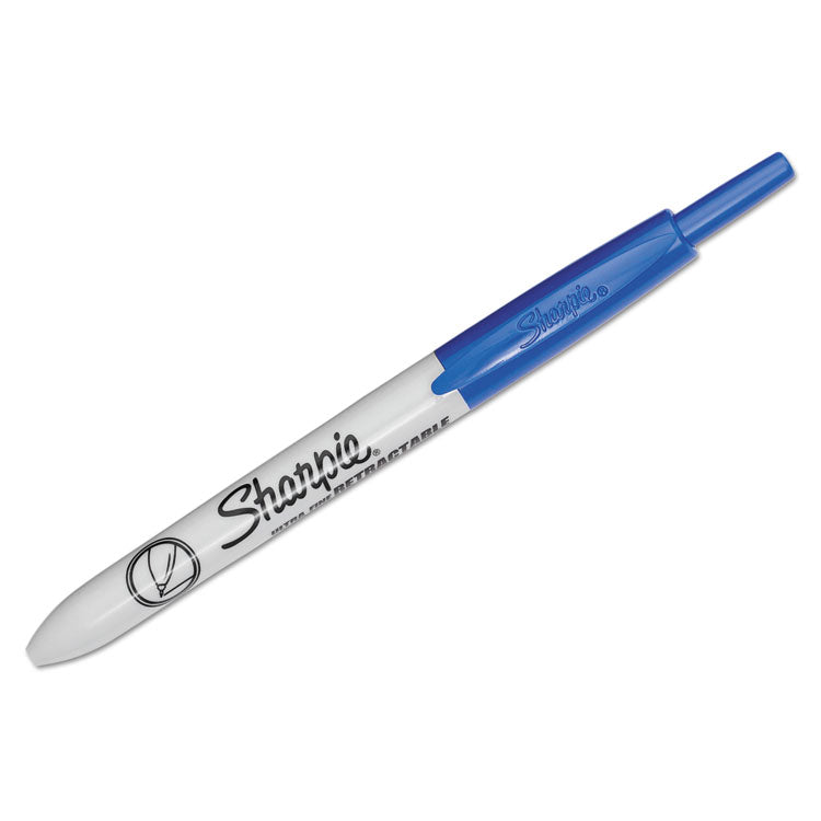 Sharpie® Retractable Permanent Marker, Extra-Fine Needle Tip, Blue (SAN1735792) 1 Dozen