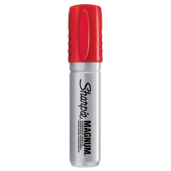 Sharpie® Magnum Permanent Marker, Broad Chisel Tip, Red (SAN44002) Each