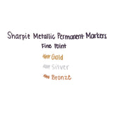 Sharpie® Metallic Fine Point Permanent Markers, Fine Bullet Tip, Metallic Silver, 4/Pack (SAN39109PP) Pack of 4