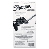 Sharpie® Metallic Fine Point Permanent Markers, Fine Bullet Tip, Metallic Silver, 4/Pack (SAN39109PP) Pack of 4