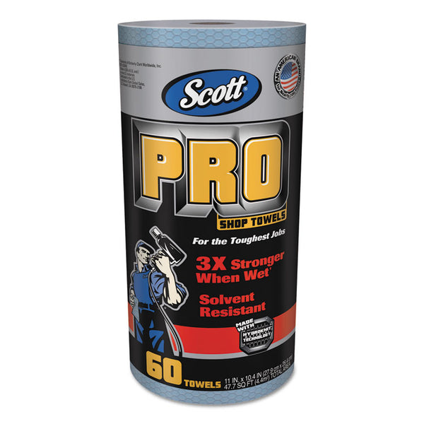 Scott® Pro Shop Towels, Heavy Duty, 1-Ply, 10.4 x 11, Blue, 12 Rolls/Carton (KCC32992) 12 Packs