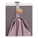 Alba™ Cubicle Garment Peg, 2-Hook, 1.2 x 1.38 x 7.9, Wood, Metallic Gray, 1.5 lb Capacity (ABAPM2PARTBO) Each