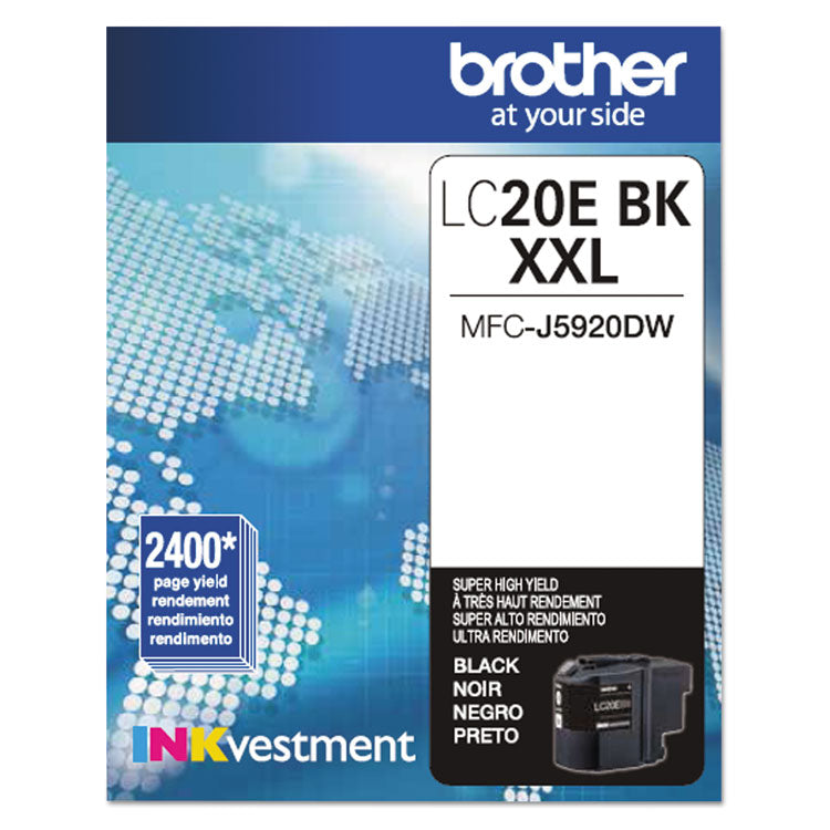 Brother LC20EBK INKvestment Super High-Yield Ink, 2,400 Page-Yield, Black (BRTLC20EBK)