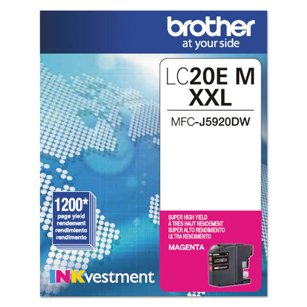 Brother LC20EM INKvestment Super High-Yield Ink, 1,200 Page-Yield, Magenta (BRTLC20EM)