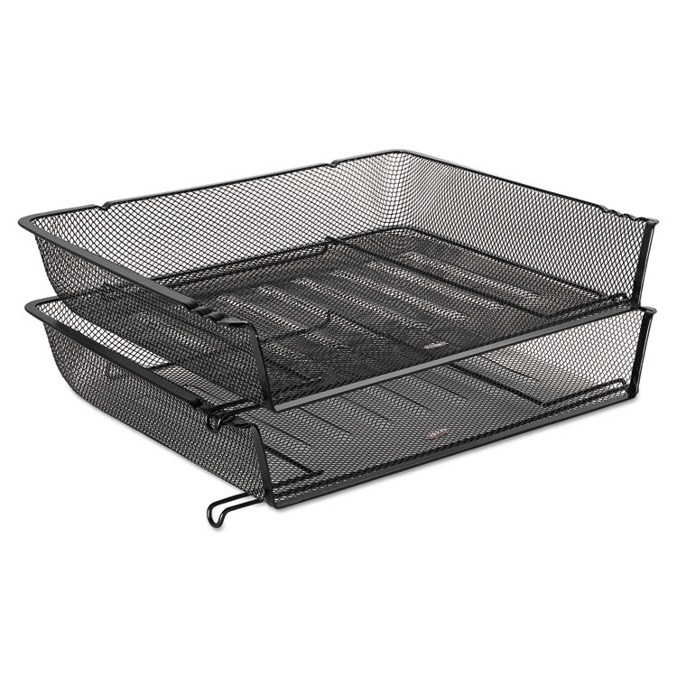 Rolodex™ Mesh Stacking Side Load Tray, 1 Section, Letter Size Files, 14.25" x 10.13" x 2.75", Black (ROL62555) Each