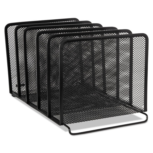 Rolodex™ Mesh Stacking Sorter, 5 Sections, Letter to Legal Size Files, 8.25" x 14.38" x 7.88", Black (ROL22141) Each