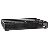 Rolodex™ Metal Mesh Deep Desk Drawer Organizer, Six Compartments, 15.25 x 11.88 x 2.5, Black (ROL22131) Each