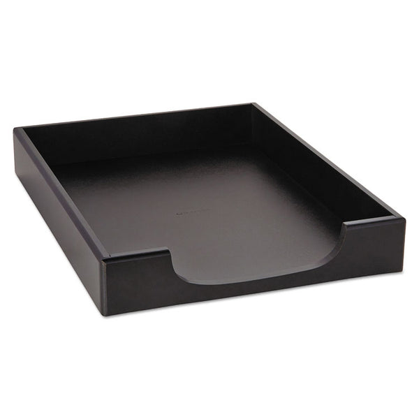 Rolodex™ Wood Tones Desk Tray, 1 Section, Letter Size Files, 8.5" x 11", Black (ROL62523)