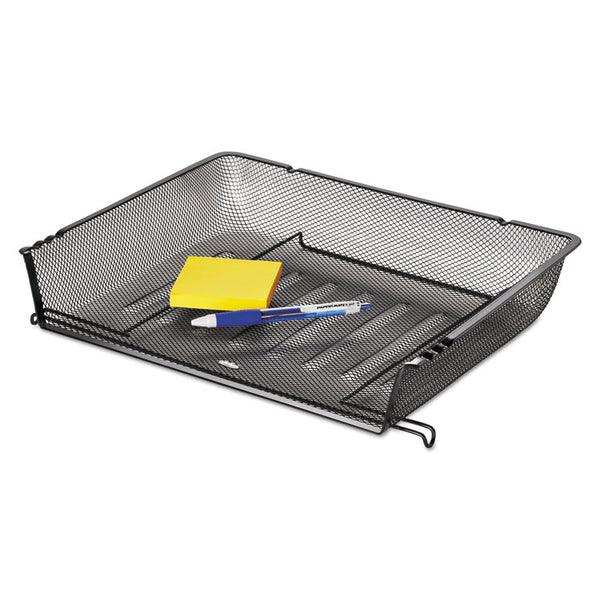 Rolodex™ Mesh Stacking Side Load Tray, 1 Section, Letter Size Files, 14.25" x 10.13" x 2.75", Black (ROL62555)