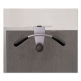 Alba™ Hanger Shaped Partition Coat Hook, Metal/Foam/ABS, Silver/Black (ABAPMMOUSPART) Each