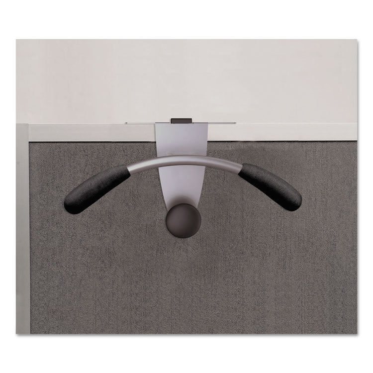 Alba™ Hanger Shaped Partition Coat Hook, Metal/Foam/ABS, Silver/Black (ABAPMMOUSPART) Each