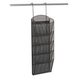 Safco® Onyx Mesh Literature Rack, Five Compartments, 10.25w x 3.5d x 28.33h, Black (SAF5578BL) Each