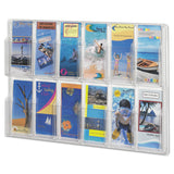 Safco® Reveal Clear Literature Displays, 12 Compartments, 30w x 2d x 20.25h, Clear (SAF5604CL) Each