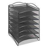 Safco® Onyx Steel Mesh Lliterature Sorter, Six Compartments, 10.25 x 12.75 x 15.25, Black (SAF9431BL)
