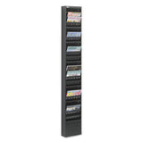 Safco® Steel Magazine Rack, 23 Compartments, 10w x 4d x 65.5h, Black (SAF4322BL)