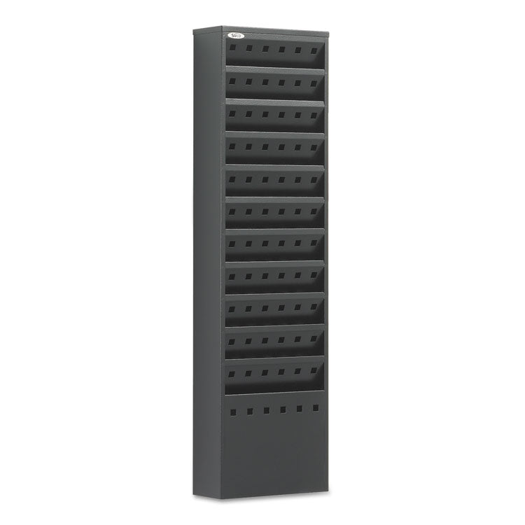 Safco® Steel Magazine Rack, 11 Compartments, 10w x 4d x 36.25h, Black (SAF4321BL)