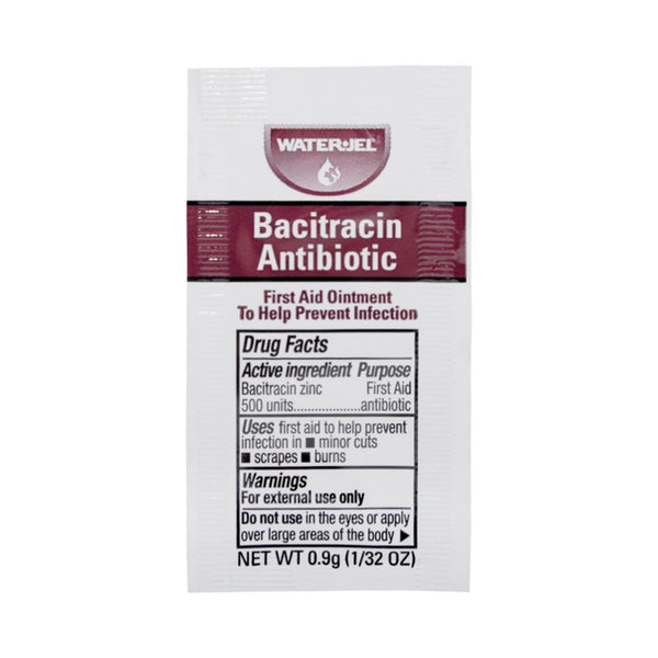 Water Jel® First Aid Antibiotic Bacitracin Zinc Ointment 0.9 Gram Individual Packet (975422_CS) 1728/CS