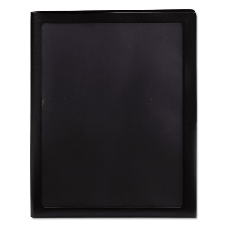 Smead™ Frame View Poly Two-Pocket Folder, 100-Sheet Capacity, 11 x 8.5, Clear/Black, 5/Pack (SMD87705)