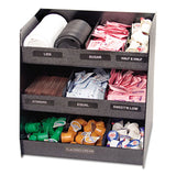 Vertiflex® Commercial Grade Vertical Condiment Organizer, 9 Compartments, 14.5 x 11.75 x 15, Black (VRTVFC1515) Each