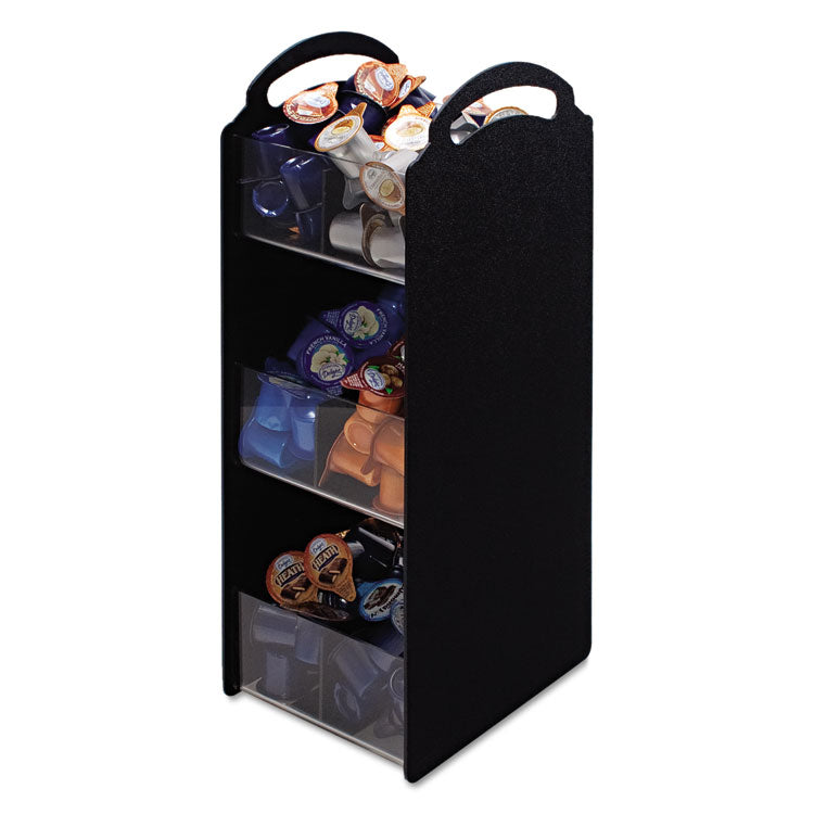 Vertiflex® Commercial Grade Compact Condiment Organizer, 6 Compartments, 6.13 x 8 x 18, Black (VRTVFCT18) Each