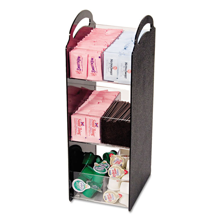 Vertiflex® Commercial Grade Compact Condiment Organizer, 6 Compartments, 6.13 x 8 x 18, Black (VRTVFCT18) Each