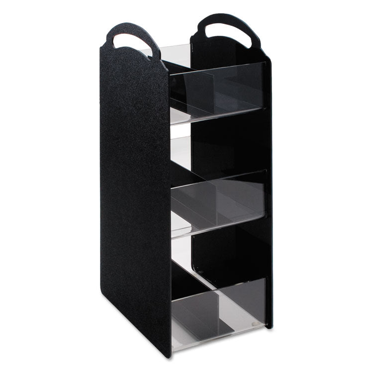 Vertiflex® Commercial Grade Compact Condiment Organizer, 6 Compartments, 6.13 x 8 x 18, Black (VRTVFCT18) Each