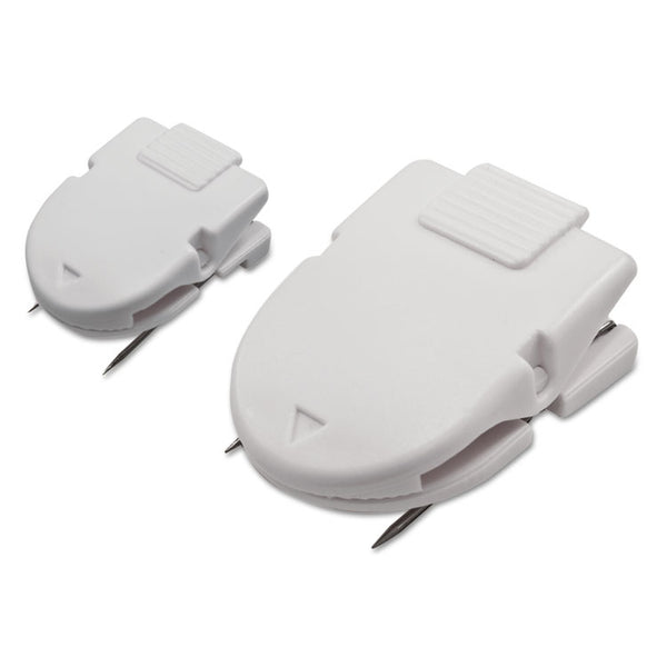 Advantus Wall Clips for Fabric Panels, 60 Sheet Capacity, White, 10/Box (AVT75340) Pack of 10