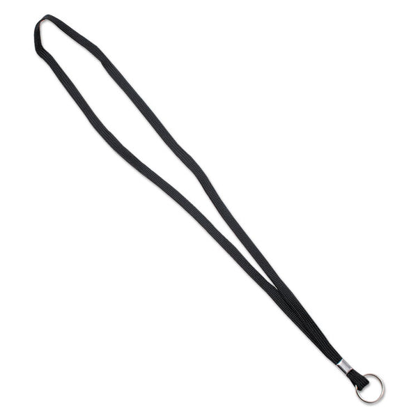 Advantus Deluxe Lanyards, Metal Ring Fastener, 36" Long, Black, 24/Box (AVT75423) Box of 24