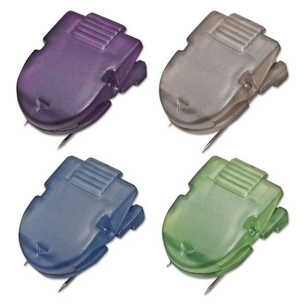 Advantus Wall Clips for Fabric Panels, 40 Sheet Capacity, Assorted Metallic Colors, 20/Box (AVT75338) Pack of 20