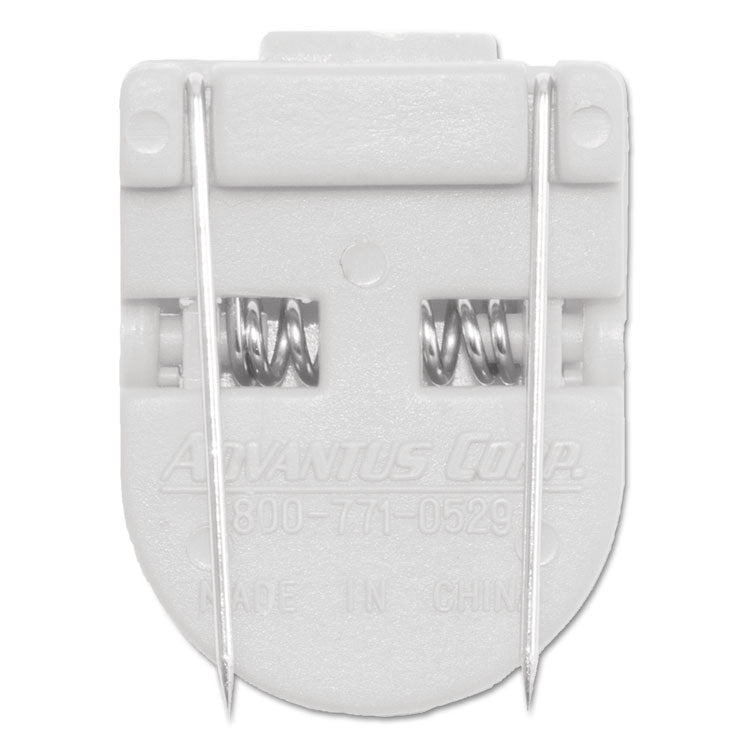 Advantus Wall Clips for Fabric Panels, 60 Sheet Capacity, White, 10/Box (AVT75340) Pack of 10