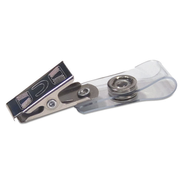 Advantus Badge Straps with Clips, 0.38" x 2.75", Clear, 100/Box (AVT75410)