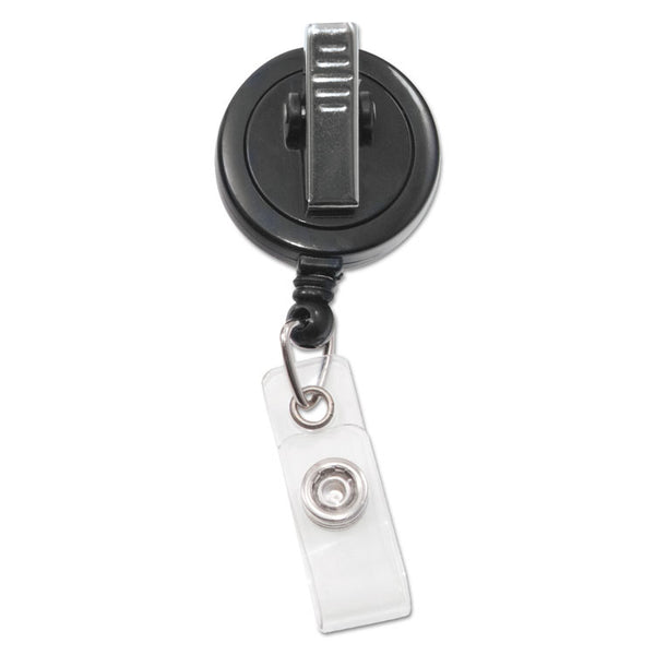 Advantus Swivel-Back Retractable ID Card Reel, 30" Extension, Black, 12/Pack (AVT75548) Pack of 12