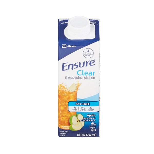 Ensure® Clear Therapeutic Nutrition Oral Supplement Apple Flavor Liquid 8 oz. Reclosable Carton (1048229_CS) 24/CS