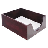 Carver™ Double-Deep Hardwood Stackable Desk Trays, 1 Section, Letter Size Files, 10.13" x 12.63" x 5", Mahogany (CVR08213) Each