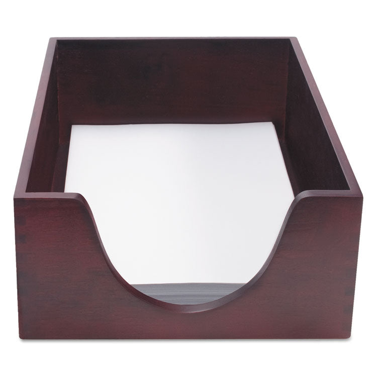 Carver™ Double-Deep Hardwood Stackable Desk Trays, 1 Section, Letter Size Files, 10.13" x 12.63" x 5", Mahogany (CVR08213) Each