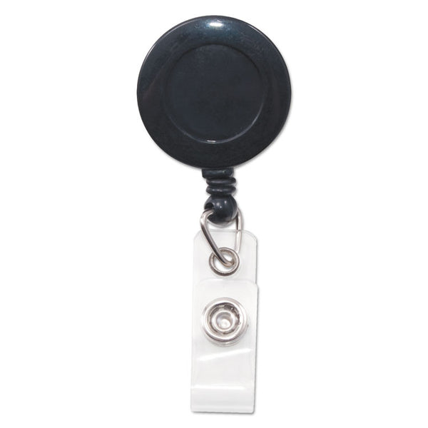 Advantus Swivel-Back Retractable ID Card Reel, 30" Extension, Black, 12/Pack (AVT75548) Pack of 12