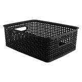 Advantus Weave Bins, 14.25 x 10.25 x 4.75, Black, 2/Pack (AVT40327) Pack of 2