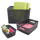 Advantus Weave Bins, 13.88 x 10.5 x 8.75, Black, 2/Pack (AVT40328) Pack of 2