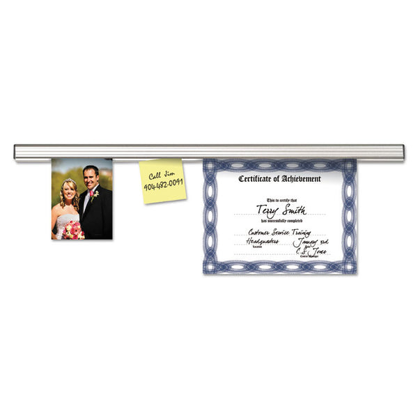 Advantus Grip-A-Strip Display Rail, 12 x 1.5, Aluminum Finish (AVT1025) Each