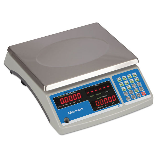 Brecknell Electronic 60 lb Coin and Parts Counting Scale, 11.5 x 8.75, Gray (SBWB140) Each