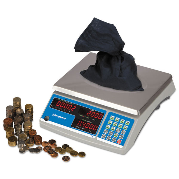 Brecknell Electronic 60 lb Coin and Parts Counting Scale, 11.5 x 8.75, Gray (SBWB140) Each