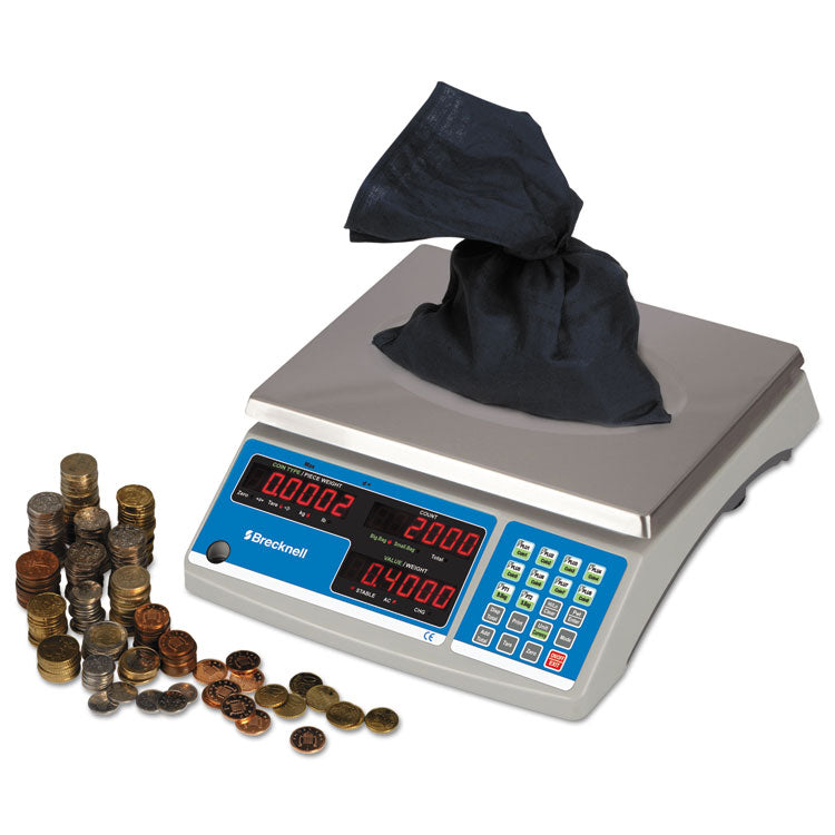 Brecknell Electronic 60 lb Coin and Parts Counting Scale, 11.5 x 8.75, Gray (SBWB140) Each