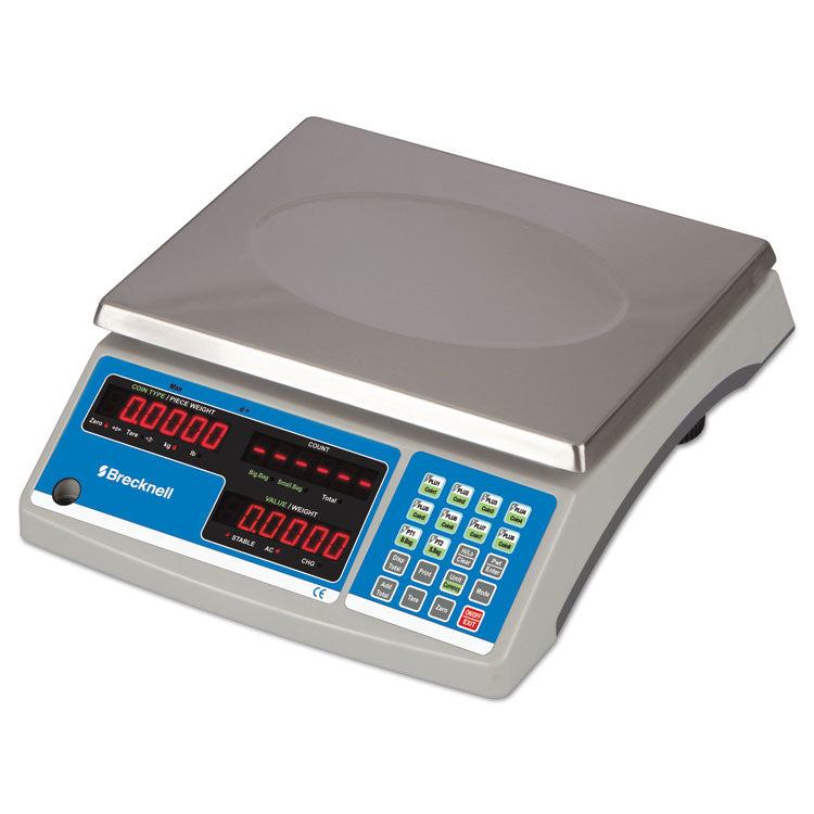 Brecknell Electronic 60 lb Coin and Parts Counting Scale, 11.5 x 8.75, Gray (SBWB140) Each