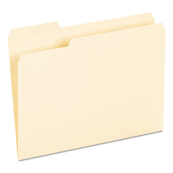 Universal® Interior File Folders, 1/3-Cut Tabs: Assorted, Letter Size, 9.5-pt Manila, 100/Box (UNV12213)