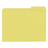 Universal® Reinforced Top-Tab File Folders, 1/3-Cut Tabs: Assorted, Letter Size, 1" Expansion, Yellow, 100/Box (UNV16164) Box of 100