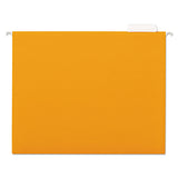 Universal® Deluxe Bright Color Hanging File Folders, Letter Size, 1/5-Cut Tabs, Orange, 25/Box (UNV14122) Box of 10