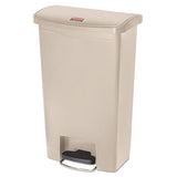 Rubbermaid® Commercial Streamline Resin Step-On Container, Front Step Style, 13 gal, Polyethylene, Beige (RCP1883458)