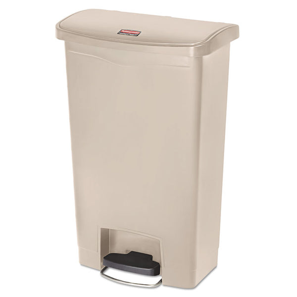 Rubbermaid® Commercial Streamline Resin Step-On Container, Front Step Style, 13 gal, Polyethylene, Beige (RCP1883458) Each